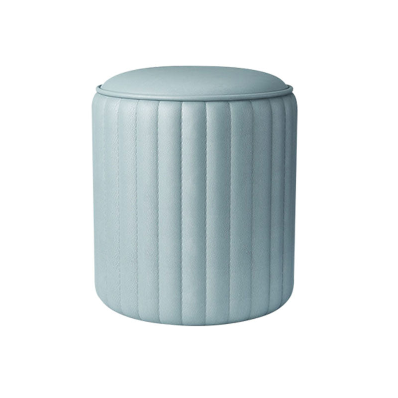 Whole Colored Ottoman Cylinder Shape Stain Resistant Faux Leather Ottoman Clearhalo 'furn' 'furn_ottomans_poufs' 'Furniture' 'Living Room Furniture' 'Ottomans & Poufs' 'ottomans_poufs' 6600851