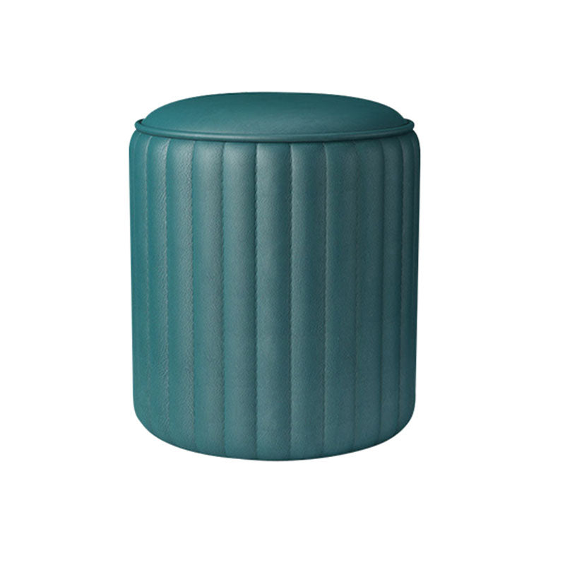 Whole Colored Ottoman Cylinder Shape Stain Resistant Faux Leather Ottoman Clearhalo 'furn' 'furn_ottomans_poufs' 'Furniture' 'Living Room Furniture' 'Ottomans & Poufs' 'ottomans_poufs' 6600852