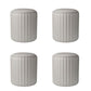 Whole Colored Ottoman Cylinder Shape Stain Resistant Faux Leather Ottoman Light Gray 4 Piece Set Clearhalo 'furn' 'furn_ottomans_poufs' 'Furniture' 'Living Room Furniture' 'Ottomans & Poufs' 'ottomans_poufs' 6600858