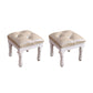 Mid-Century Modern Ottoman Faux Leather Tufted Upholstered Square Ottoman White 2 Piece Set Clearhalo 'furn' 'furn_ottomans_poufs' 'Furniture' 'Living Room Furniture' 'Ottomans & Poufs' 'ottomans_poufs' 6600865