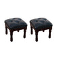 Mid-Century Modern Ottoman Faux Leather Tufted Upholstered Square Ottoman Blue 2 Piece Set Clearhalo 'furn' 'furn_ottomans_poufs' 'Furniture' 'Living Room Furniture' 'Ottomans & Poufs' 'ottomans_poufs' 6600868
