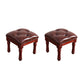 Mid-Century Modern Ottoman Faux Leather Tufted Upholstered Square Ottoman Dark Brown 2 Piece Set Clearhalo 'furn' 'furn_ottomans_poufs' 'Furniture' 'Living Room Furniture' 'Ottomans & Poufs' 'ottomans_poufs' 6600881