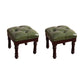 Mid-Century Modern Ottoman Faux Leather Tufted Upholstered Square Ottoman Army Green 2 Piece Set Clearhalo 'furn' 'furn_ottomans_poufs' 'Furniture' 'Living Room Furniture' 'Ottomans & Poufs' 'ottomans_poufs' 6600887