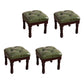 Mid-Century Modern Ottoman Faux Leather Tufted Upholstered Square Ottoman Army Green 4 Piece Set Clearhalo 'furn' 'furn_ottomans_poufs' 'Furniture' 'Living Room Furniture' 'Ottomans & Poufs' 'ottomans_poufs' 6600888