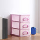 Plastic Filing Cabinet Vertical Filing Cabinet with Drawers for Home and Office 6.7"L x 9.4"W x 11.8"H Pink Clearhalo 'Filing Cabinets' 'filling_cabinets' 'furn' 'furn_filling_cabinets' 'Furniture' 'Office Furniture' 6601022