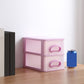 Plastic Filing Cabinet Vertical Filing Cabinet with Drawers for Home and Office 6.7"L x 9.4"W x 7.9"H Pink Clearhalo 'Filing Cabinets' 'filling_cabinets' 'furn' 'furn_filling_cabinets' 'Furniture' 'Office Furniture' 6601027