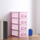 Plastic Filing Cabinet Vertical Filing Cabinet with Drawers for Home and Office 6.7"L x 9.4"W x 15.7"H Pink Clearhalo 'Filing Cabinets' 'filling_cabinets' 'furn' 'furn_filling_cabinets' 'Furniture' 'Office Furniture' 6601030