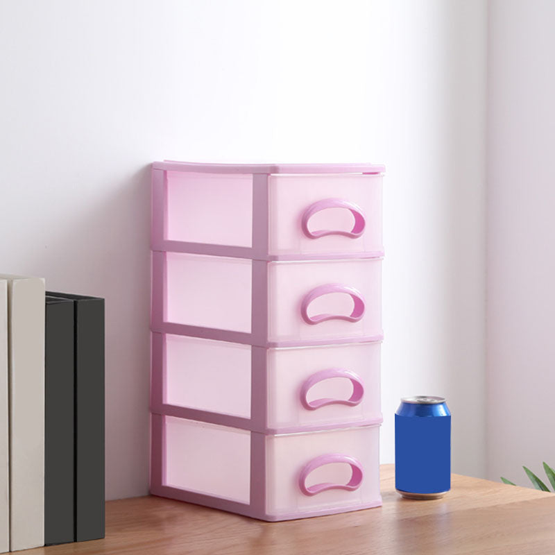 Plastic Filing Cabinet Vertical Filing Cabinet with Drawers for Home and Office 6.7"L x 9.4"W x 15.7"H Pink Clearhalo 'Filing Cabinets' 'filling_cabinets' 'furn' 'furn_filling_cabinets' 'Furniture' 'Office Furniture' 6601030