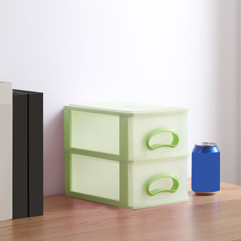 Plastic Filing Cabinet Vertical Filing Cabinet with Drawers for Home and Office 6.7"L x 9.4"W x 7.9"H Green Clearhalo 'Filing Cabinets' 'filling_cabinets' 'furn' 'furn_filling_cabinets' 'Furniture' 'Office Furniture' 6601037
