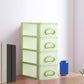 Plastic Filing Cabinet Vertical Filing Cabinet with Drawers for Home and Office 6.7"L x 9.4"W x 15.7"H Green Clearhalo 'Filing Cabinets' 'filling_cabinets' 'furn' 'furn_filling_cabinets' 'Furniture' 'Office Furniture' 6601038