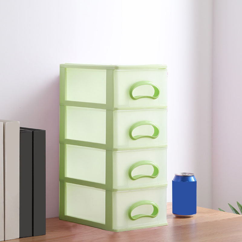 Plastic Filing Cabinet Vertical Filing Cabinet with Drawers for Home and Office 6.7"L x 9.4"W x 15.7"H Green Clearhalo 'Filing Cabinets' 'filling_cabinets' 'furn' 'furn_filling_cabinets' 'Furniture' 'Office Furniture' 6601038