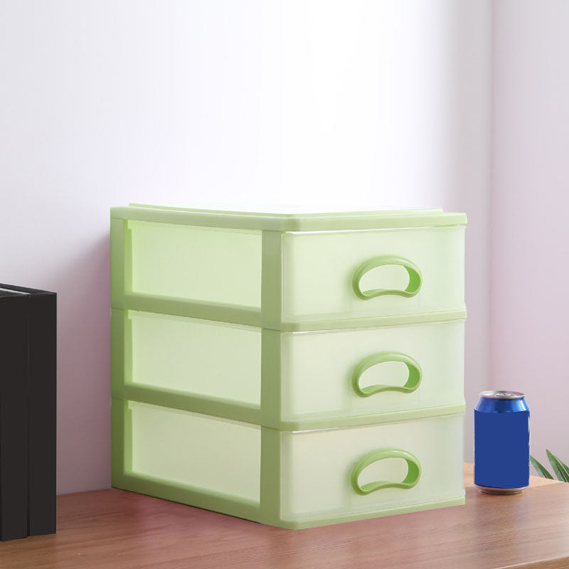 Plastic Filing Cabinet Vertical Filing Cabinet with Drawers for Home and Office 9.8"L x 13.4"W x 12.6"H Green Clearhalo 'Filing Cabinets' 'filling_cabinets' 'furn' 'furn_filling_cabinets' 'Furniture' 'Office Furniture' 6601041