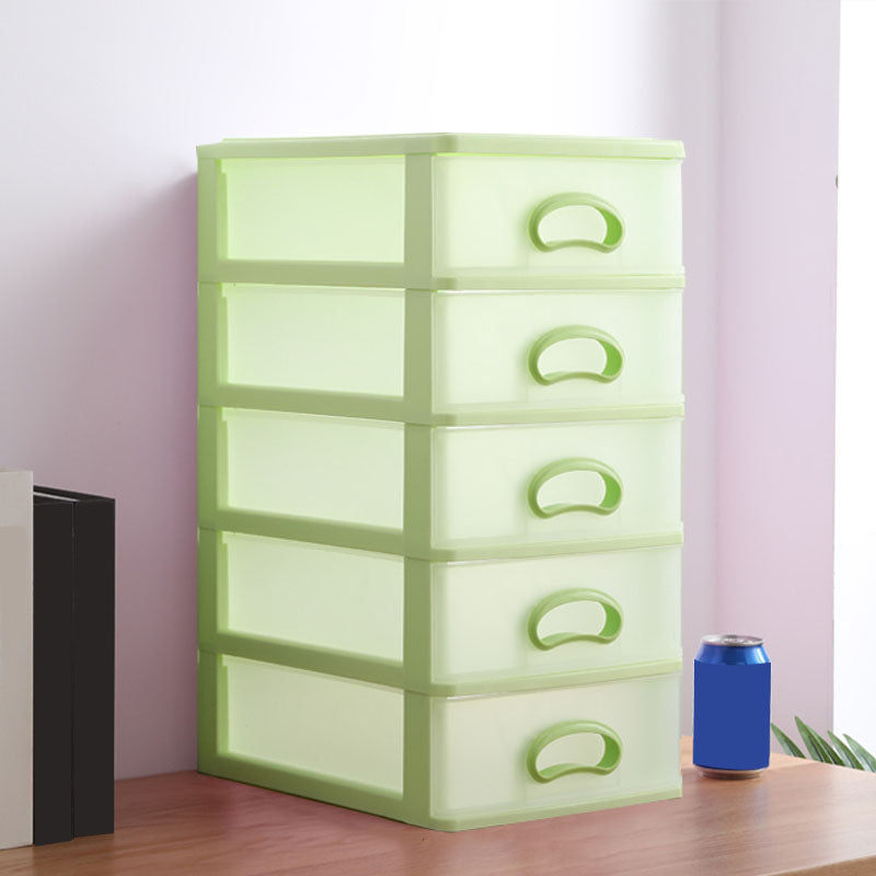 Plastic Filing Cabinet Vertical Filing Cabinet with Drawers for Home and Office 9.8"L x 13.4"W x 20.5"H Green Clearhalo 'Filing Cabinets' 'filling_cabinets' 'furn' 'furn_filling_cabinets' 'Furniture' 'Office Furniture' 6601042