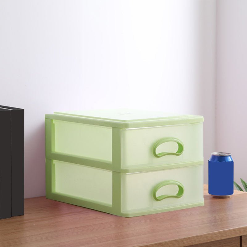 Plastic Filing Cabinet Vertical Filing Cabinet with Drawers for Home and Office 9.8"L x 13.4"W x 8.7"H Green Clearhalo 'Filing Cabinets' 'filling_cabinets' 'furn' 'furn_filling_cabinets' 'Furniture' 'Office Furniture' 6601046