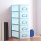 Plastic Filing Cabinet Vertical Filing Cabinet with Drawers for Home and Office 6.7"L x 9.4"W x 19.7"H Blue Clearhalo 'Filing Cabinets' 'filling_cabinets' 'furn' 'furn_filling_cabinets' 'Furniture' 'Office Furniture' 6601050