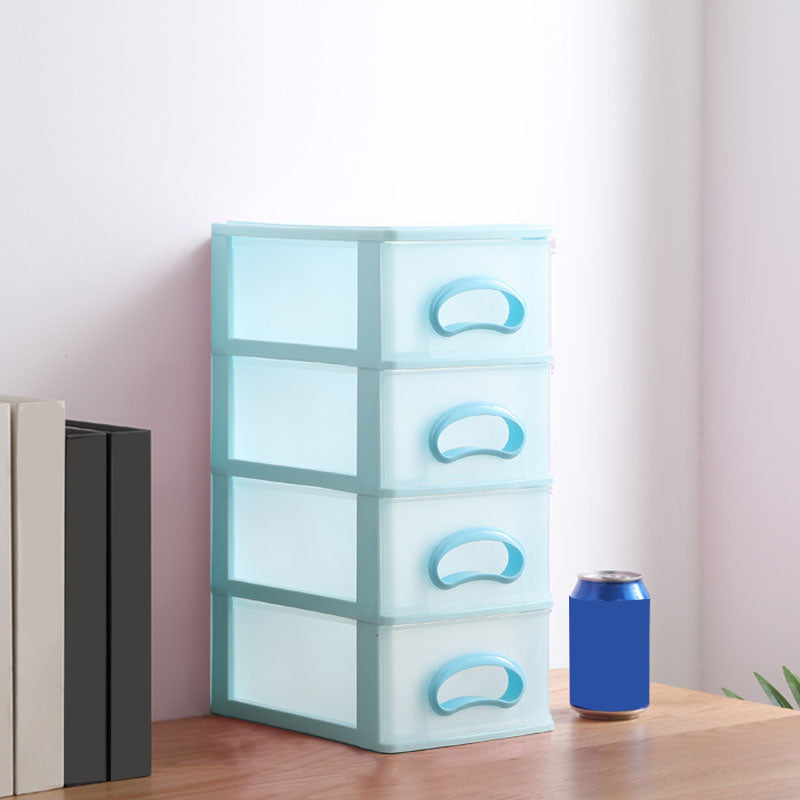 Plastic Filing Cabinet Vertical Filing Cabinet with Drawers for Home and Office 6.7"L x 9.4"W x 15.7"H Blue Clearhalo 'Filing Cabinets' 'filling_cabinets' 'furn' 'furn_filling_cabinets' 'Furniture' 'Office Furniture' 6601051