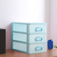 Plastic Filing Cabinet Vertical Filing Cabinet with Drawers for Home and Office 9.8"L x 13.4"W x 12.6"H Blue Clearhalo 'Filing Cabinets' 'filling_cabinets' 'furn' 'furn_filling_cabinets' 'Furniture' 'Office Furniture' 6601052