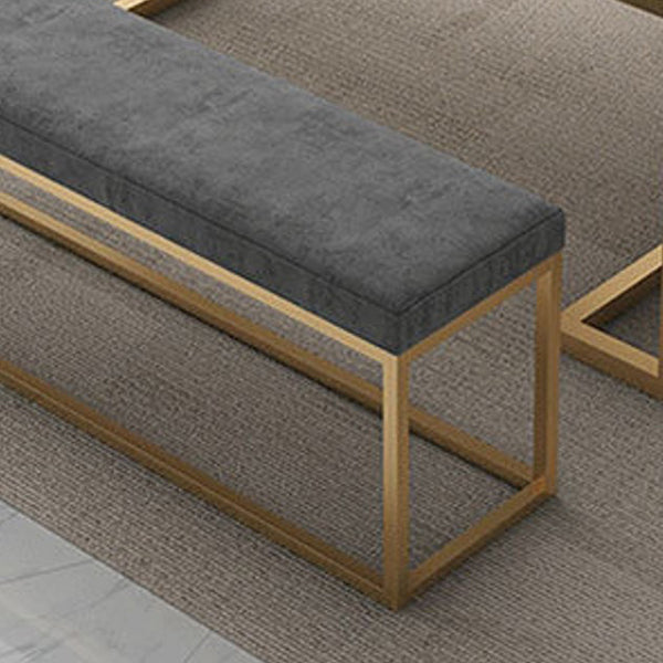 Contemporary Rectangle Upholstered Bench Home Seating Bench in Gray with Legs Clearhalo 'Benches' 'Chairs & Seating' 'furn' 'furn_benches' 'Furniture' 'Living Room Furniture' 6606069