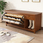 Mid-Century Modern Seating Bench Shoe Storage Rectangle Entryway Bench