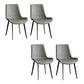 Upholstered Armless Dining Chair Parsons Dining Room Side Chair Grey 4 Piece Set Clearhalo 'Dining Chairs' 'Dining Tables & Seating' 'dining_chair' 'furn' 'furn_dining_chair' 'Furniture' 'Kitchen & Dining Furniture' 6606137
