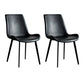 Upholstered Armless Dining Chair Parsons Dining Room Side Chair Black 2 Piece Set Clearhalo 'Dining Chairs' 'Dining Tables & Seating' 'dining_chair' 'furn' 'furn_dining_chair' 'Furniture' 'Kitchen & Dining Furniture' 6606145