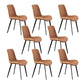 Upholstered Armless Dining Chair Parsons Dining Room Side Chair Brown 8 Piece Set Clearhalo 'Dining Chairs' 'Dining Tables & Seating' 'dining_chair' 'furn' 'furn_dining_chair' 'Furniture' 'Kitchen & Dining Furniture' 6606167