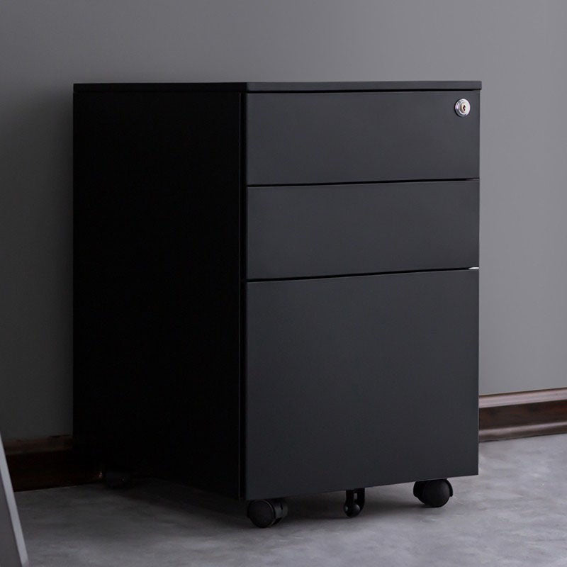 Archivo de archivos modernos Cajones de almacenamiento Archivo de metal de almacenamiento con castores para la oficina en casa