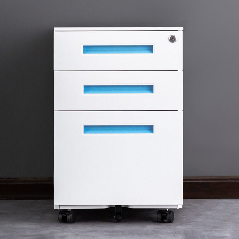 Archivo de archivos modernos Cajones de almacenamiento Archivo de metal de almacenamiento con castores para la oficina en casa