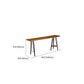 Table de bar de style industriel Table de pub rectangulaire en bois massif en marron