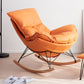 Modern Rocking Chair Solid Color Indoor Rocker Chair with Dark Legs Orange Clearhalo 'Chairs & Seating' 'furn' 'furn_rocking_chairs' 'Furniture' 'Living Room Furniture' 'Rocking Chairs' 'rocking_chairs' 6606334