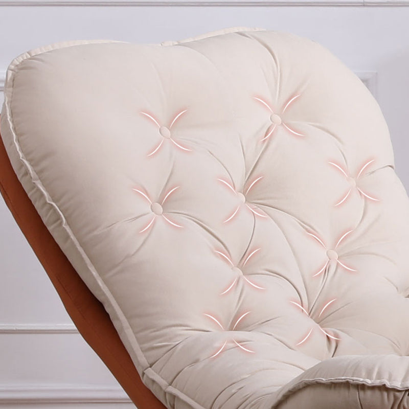 Modern Rocker Chair Metal Frame Tufted Cushion Spindle Rocker Chair for Living Room Clearhalo 'Chairs & Seating' 'furn' 'furn_rocking_chairs' 'Furniture' 'Living Room Furniture' 'Rocking Chairs' 'rocking_chairs' 6606365