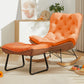 Modern Rocker Chair Metal Frame Tufted Cushion Spindle Rocker Chair for Living Room