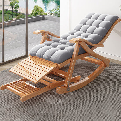 Chaise à bascule antique coussins amovibles en bois chaise à bascule ergonomique tufted