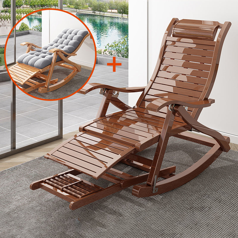 Chaise à bascule antique coussins amovibles en bois chaise à bascule ergonomique tufted