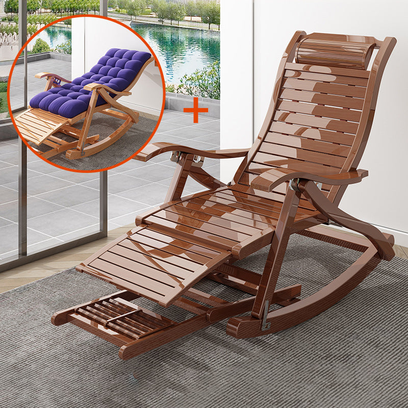 Chaise à bascule antique coussins amovibles en bois chaise à bascule ergonomique tufted