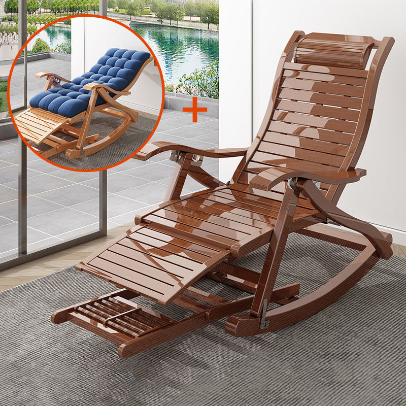 Chaise à bascule antique coussins amovibles en bois chaise à bascule ergonomique tufted