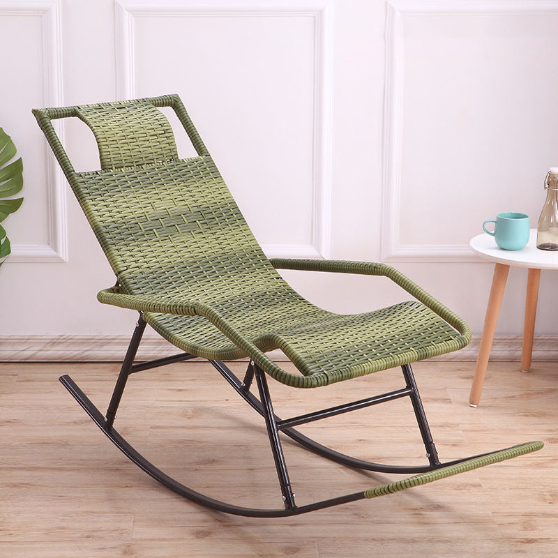 Rattan Rocking Chair Plain Water Resistant Woven Rope Modern Rocking Chair Green Clearhalo 'Chairs & Seating' 'furn' 'furn_rocking_chairs' 'Furniture' 'Living Room Furniture' 'Rocking Chairs' 'rocking_chairs' 6606393