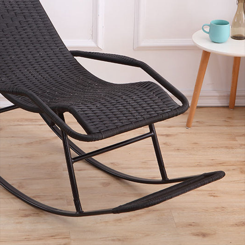 Rattan Rocking Chair Plain Water Resistant Woven Rope Modern Rocking Chair Clearhalo 'Chairs & Seating' 'furn' 'furn_rocking_chairs' 'Furniture' 'Living Room Furniture' 'Rocking Chairs' 'rocking_chairs' 6606395