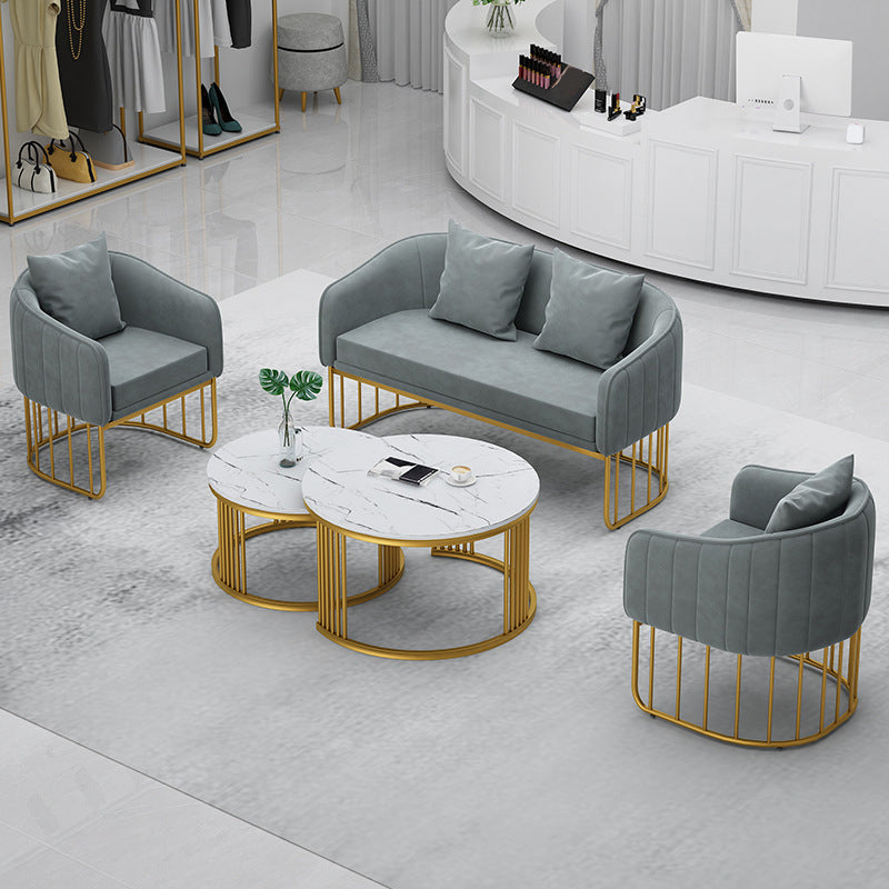 Divano scandinavo da 29,52 "H divano posteriore del cuscino solido.