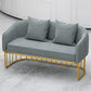 Scandinavian 29.52" H Pillow Back Sofa Solid Color Slope Arm Sofa