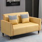 Glam Tight Back Flared Arm Living Room Faux Leather Standard Seating