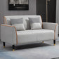 Glam Tight Back Flared Arm Living Room Faux Leather Standard Seating