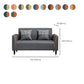Glam Tight Back Flared Arm Living Room Faux Leather Standard Seating