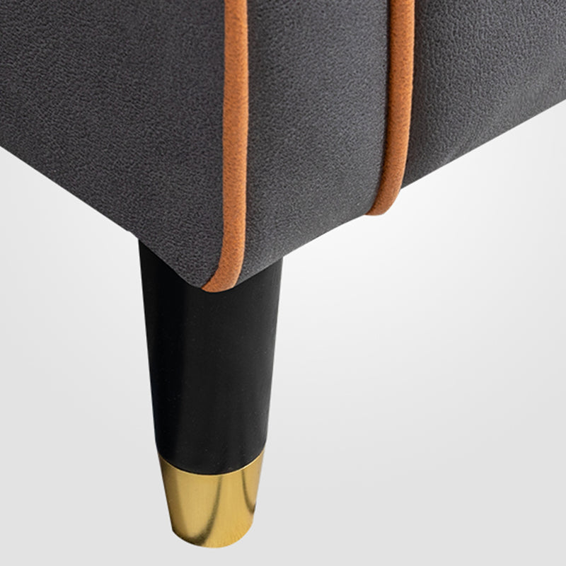 現代的なタイトな背面腕フェイクレザーリビングルームの座席