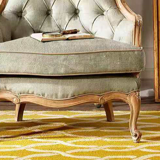 Französisches Land Sofa Holz getuftetes Split-Rückschlag für Wohnzimmer