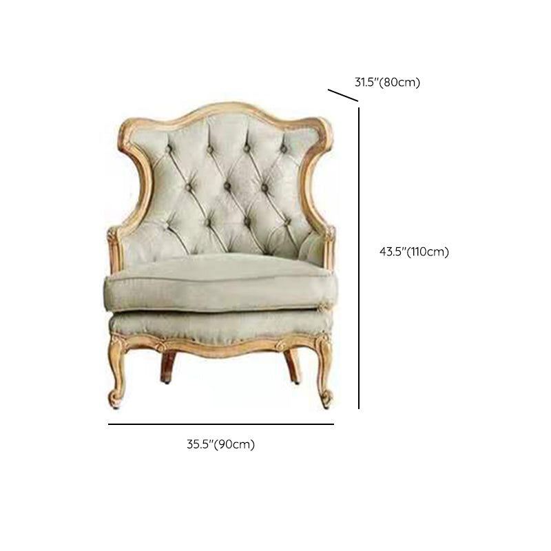 Französisches Land Sofa Holz getuftetes Split-Rückschlag für Wohnzimmer