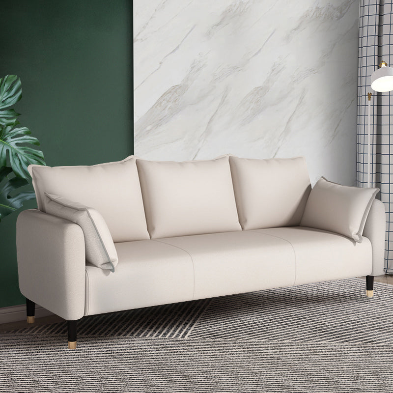 Glam Pillows Square Arm Living Room Faux Leather Standard Seating