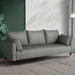 Glam Pillows Square Arm Living Room Faux Leather Standard Seating