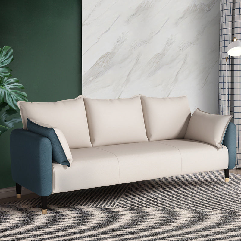 Glam Pillows Square Arm Living Room Faux Leather Standard Seating