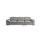 Contemporary Faux Leather Light-grey Sewn Pillow Back Pillow Top Arm Sofa